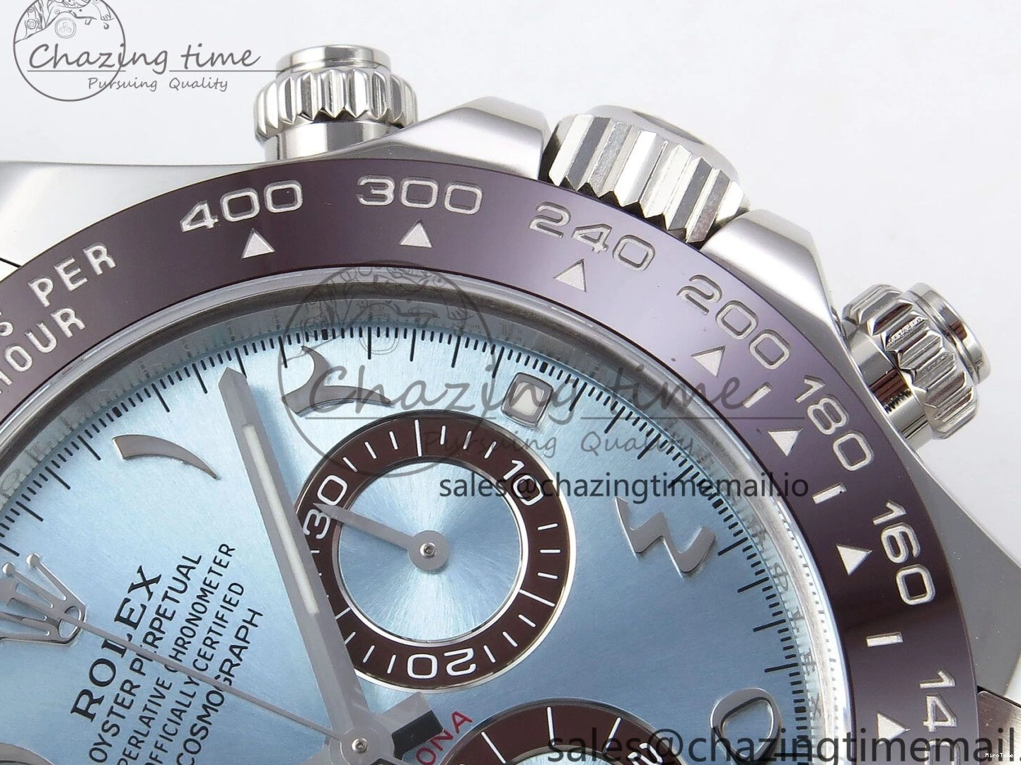 MiroTime 0216 Daytona 116506 Clean 1:1 Best Edition Ice Blue Dial Arabic Markers on SS Bracelet SA4130 V EasyCare 1344